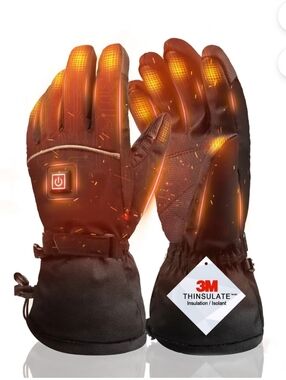 VIRNAZ Heated Gloves for Men Women, Rechargeable 5000mAh Electric Battery